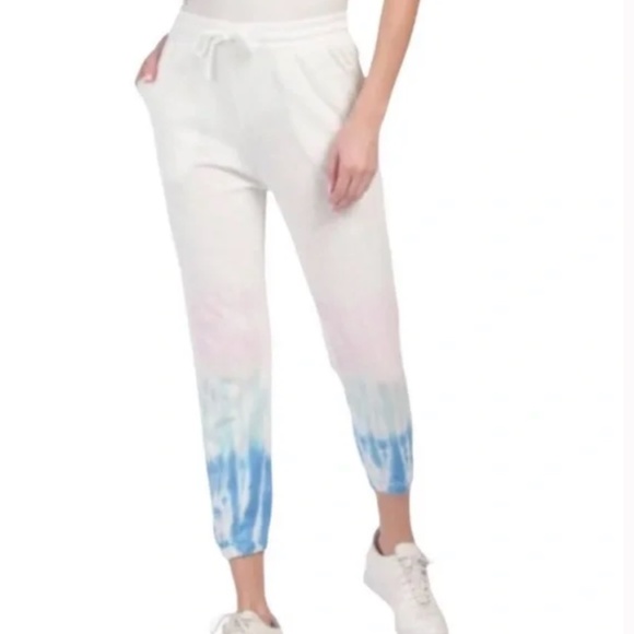 Splendid Pants - SPLENDID Tie Dyed Lounge Jogger Pants - Medium/White